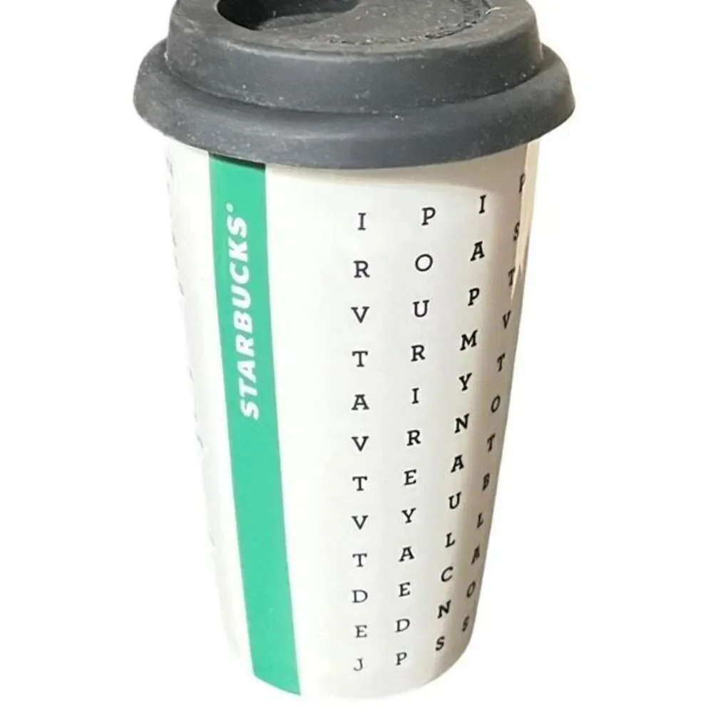 Starbucks 2016 Word Search, Seek Find Eye Doctor 12oz Ceramic Travel Mug